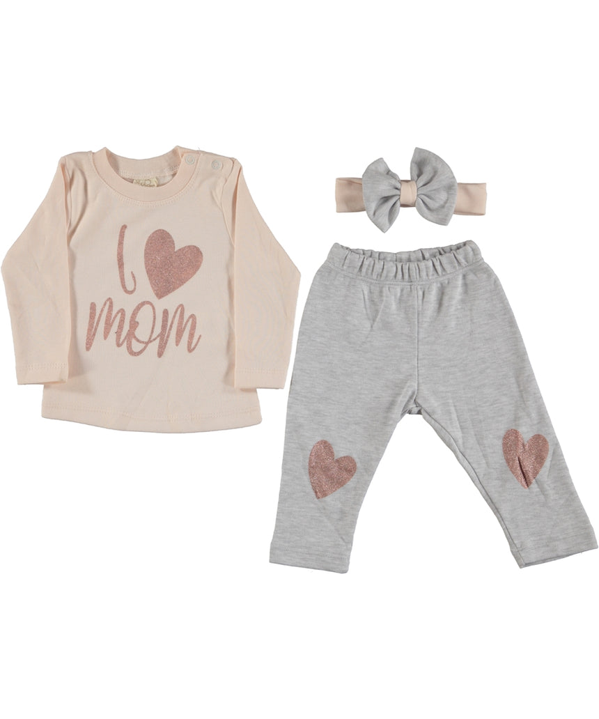 I Love Mom Baby Girl Set